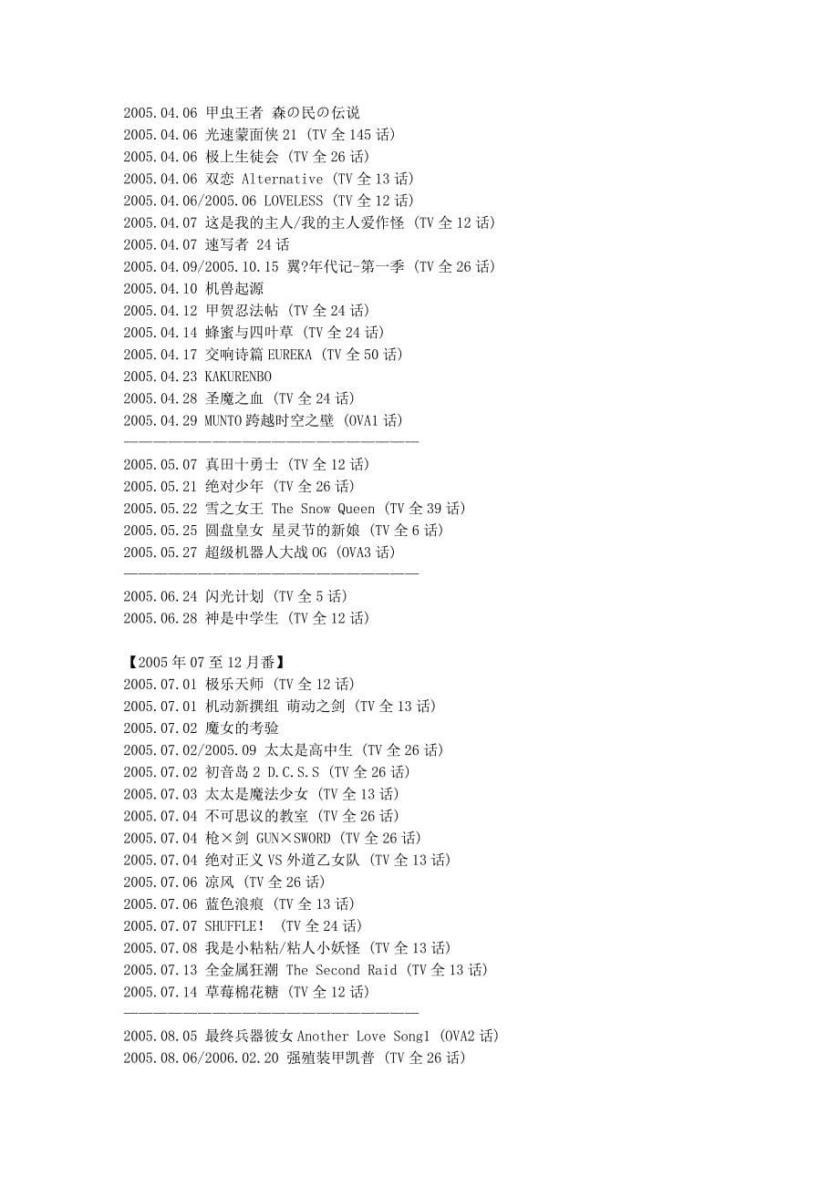 5总结……从2000年到2010年7月的所有动漫……_第5页