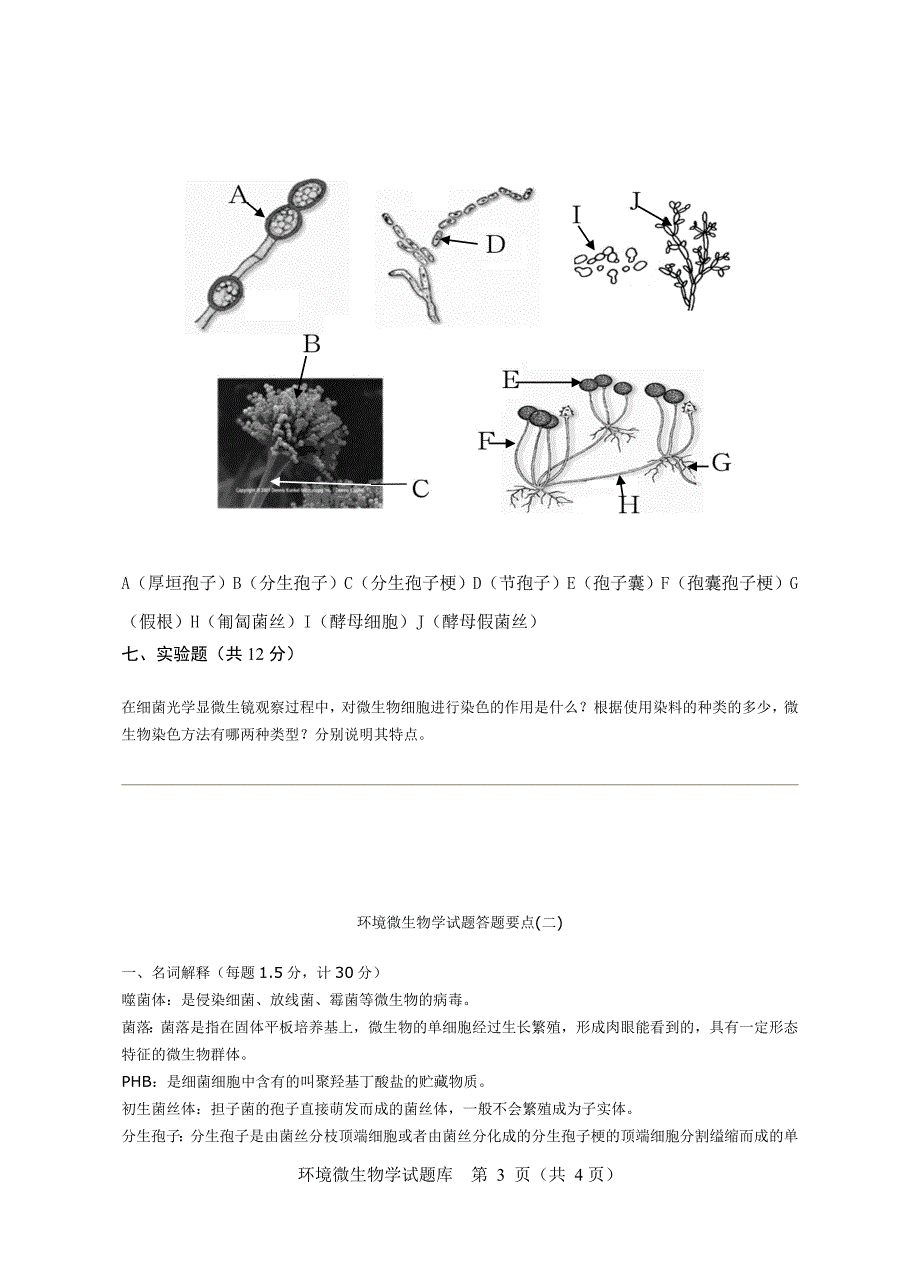 环境微生物学试题库 1. 10_第3页