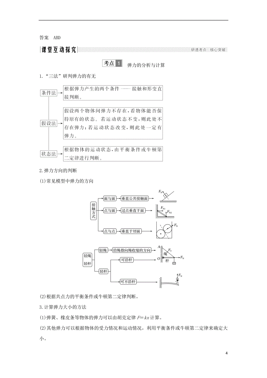 2019版高考物理总复习 第二章 相互作用 基础课1 重力 弹力 摩擦力学案_第4页