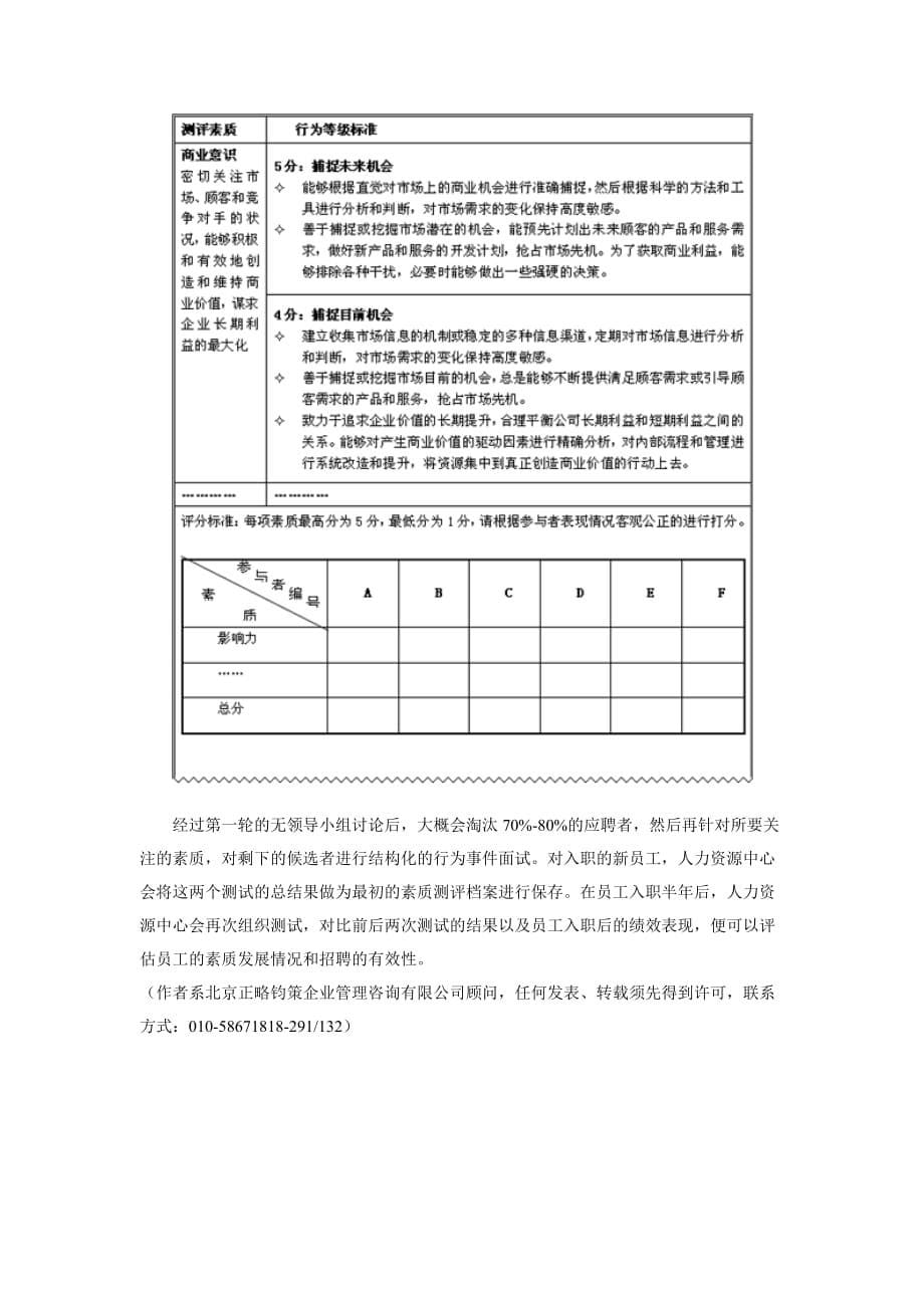 打造高效的校园招聘——设计基于素质模型的无领导小组讨论_第5页