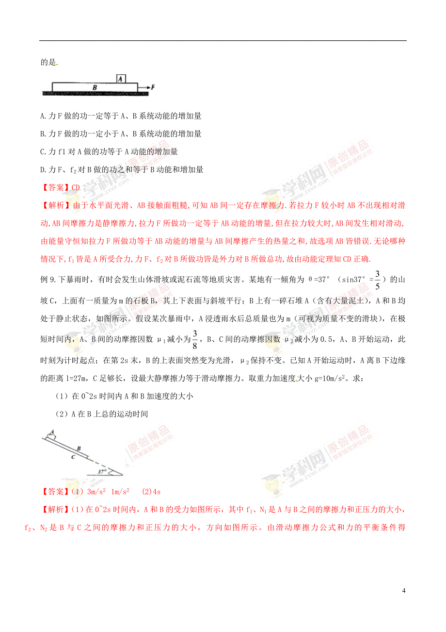 2019年高考物理题型集结号 专题6.5 板块_第4页