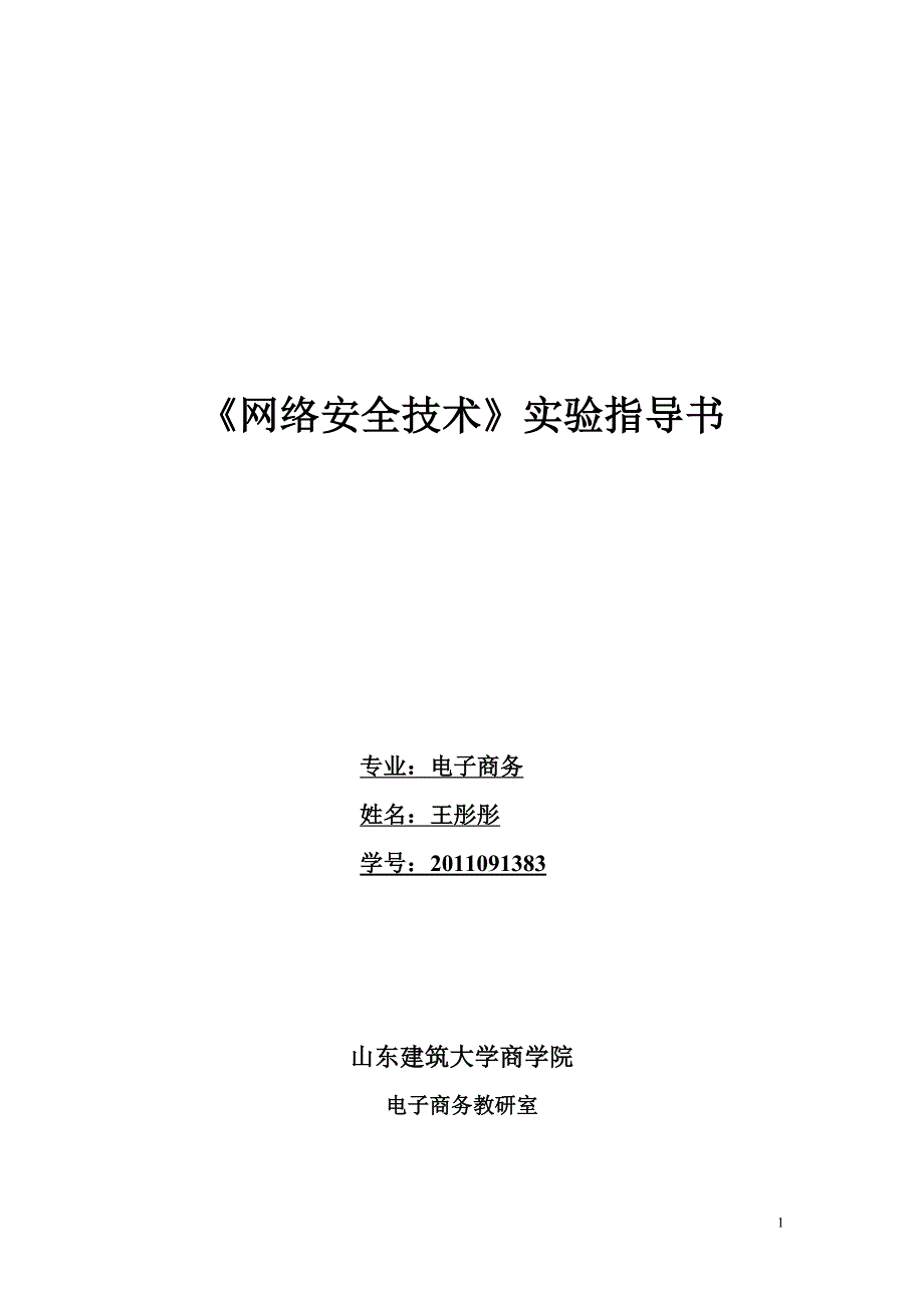 《网络安全技术》实验指导书new_第1页