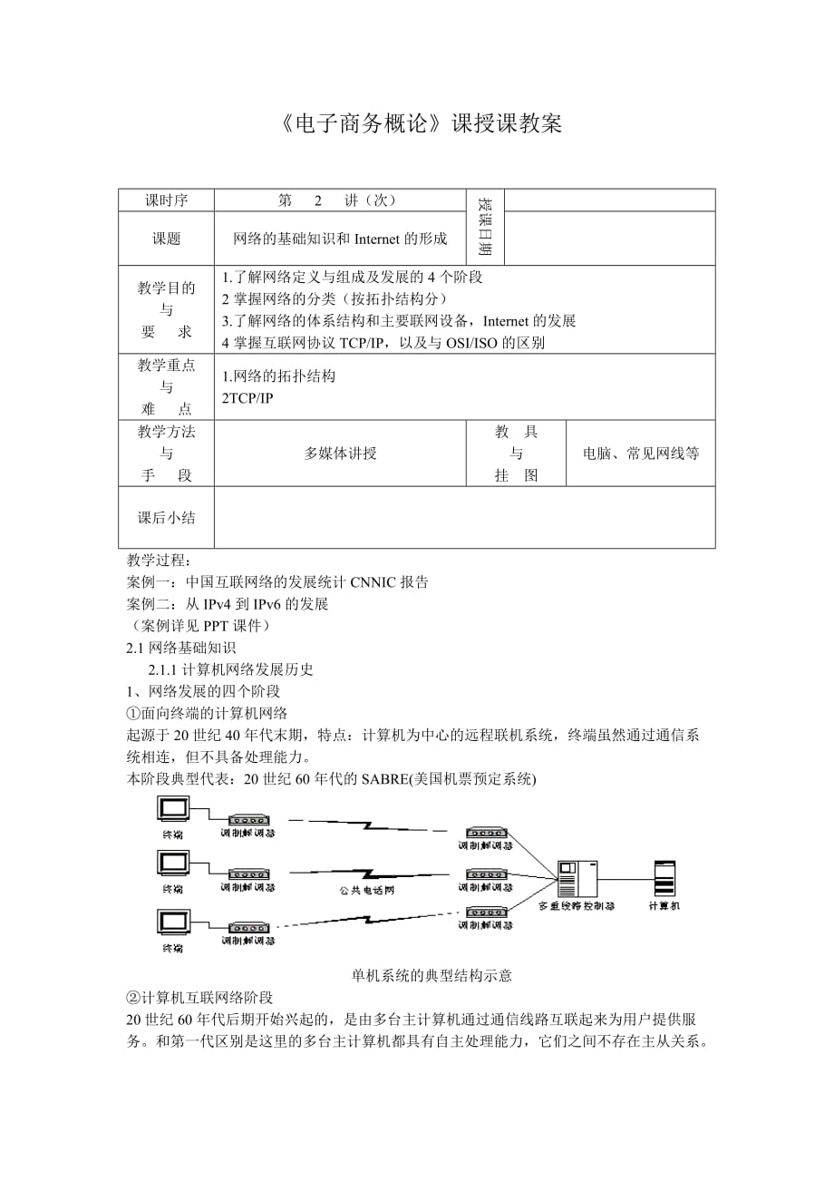 电子商务概论课授课教案_第1页