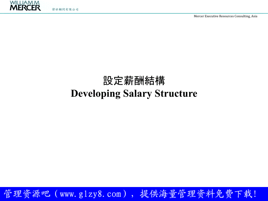 Mercer salary伟氏顾问的人力资源薪酬设计方案_第3页