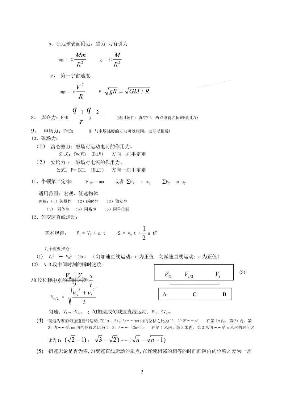 物理常见公式的 推导_第2页