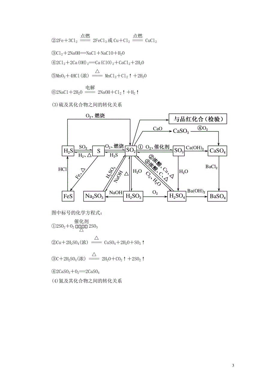 2019届高考化学二轮复习第10讲 非金属及其化合物学案_第3页