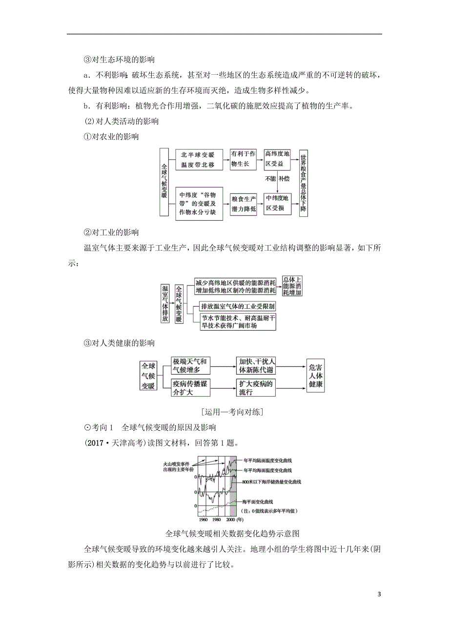 2019版高考地理一轮复习 第2章 地球上的大气 第4节 全球气候变化与气候类型判读学案 新人教版_第3页