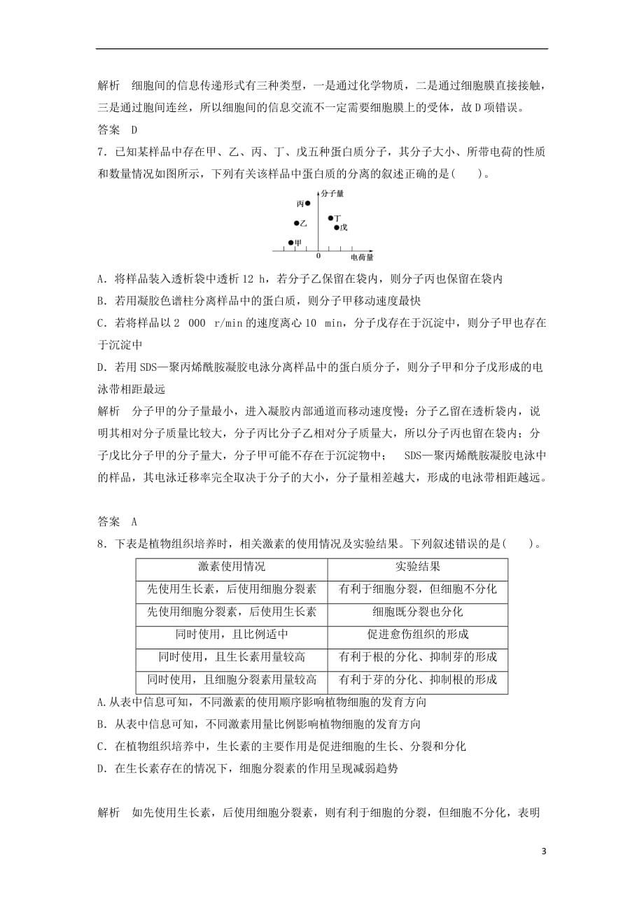 2018年高考生物中等生课外练（12）_第3页