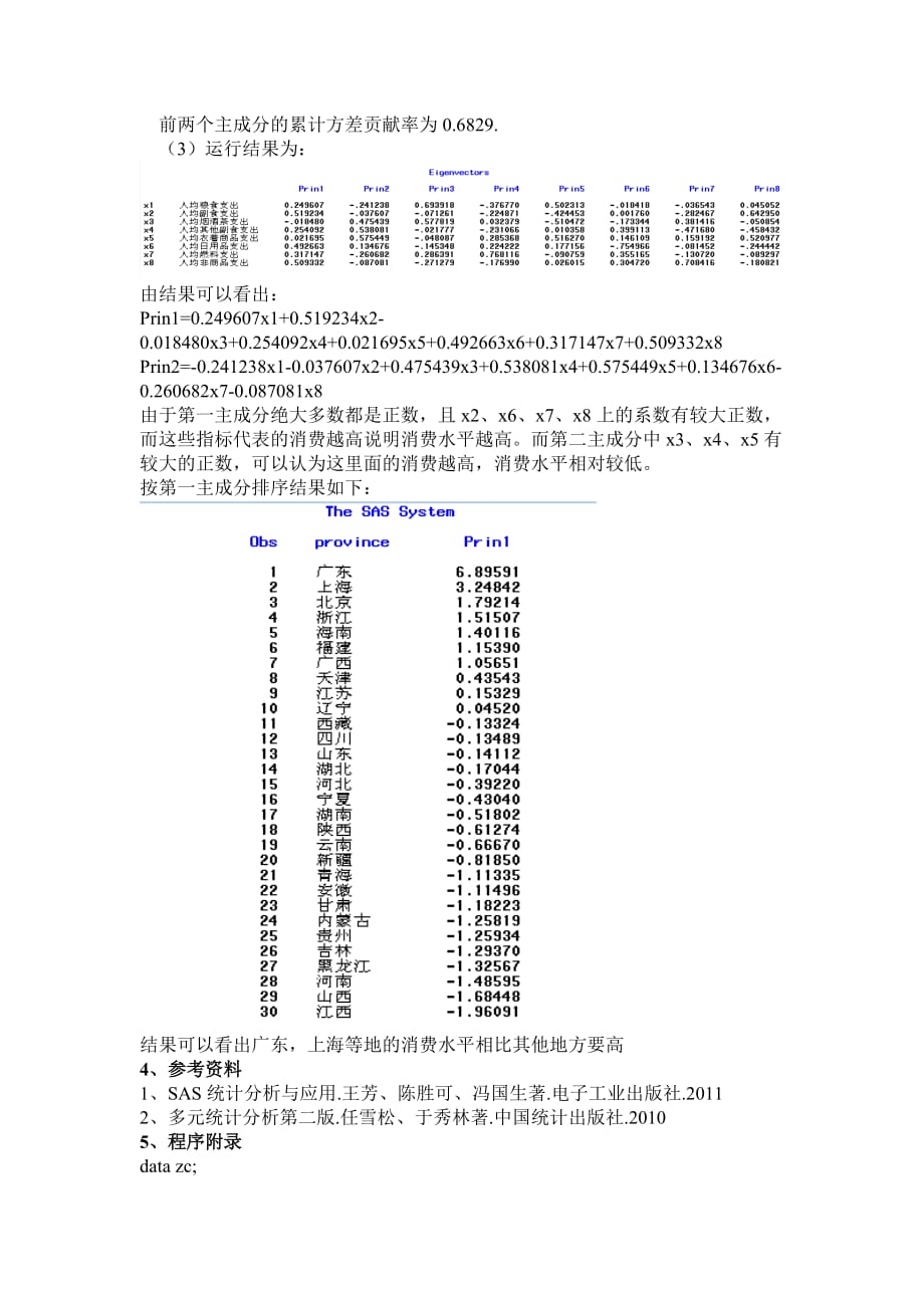 张成省市的居民消费分析(第一题)_第4页