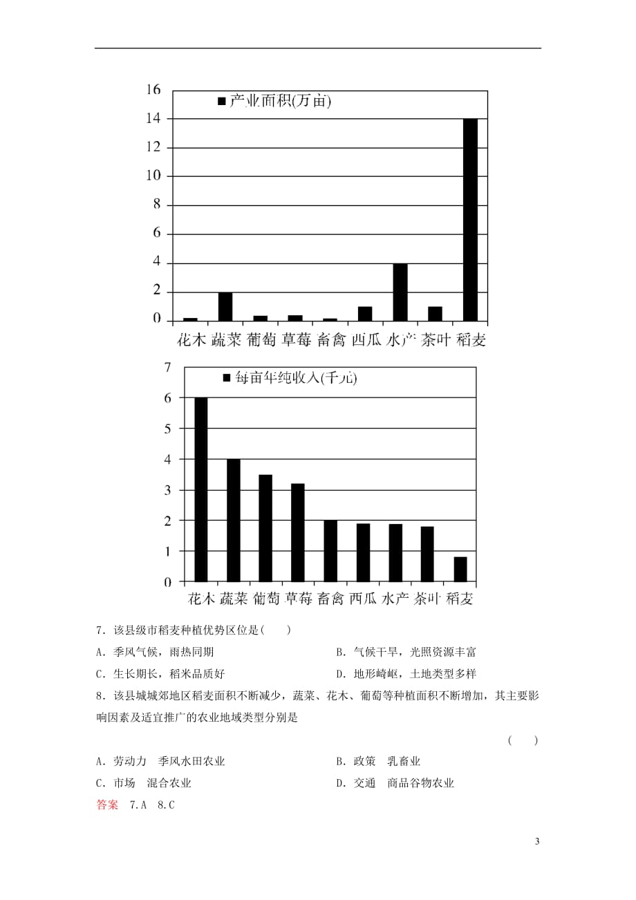 2019届高考地理一轮复习第一部分 自然地理 第二章 地球上的大气 题组层级快练9 全球气候变化和气候类型判读 新人教版_第3页