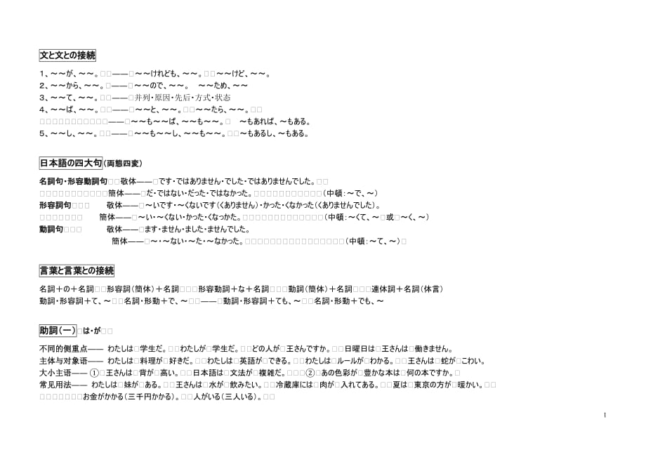 二外日语复习资料_第1页