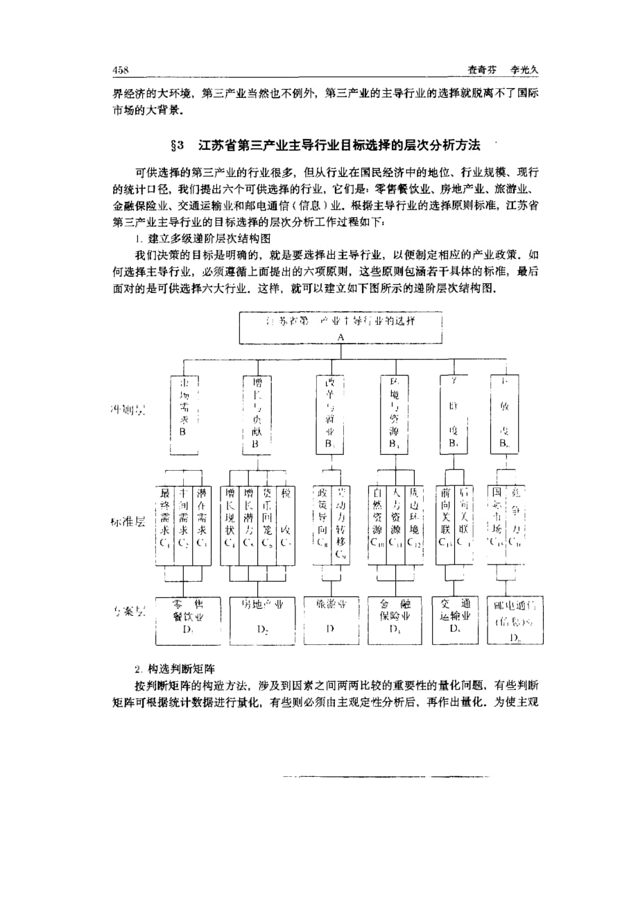 江苏省第三产业主导行业的目标选择_第4页