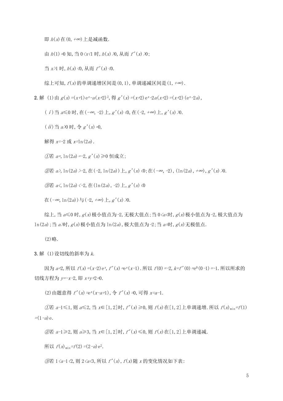 2019年高考数学二轮复习专题突破练6 函数的单调性、极值点、极值、最值 理_第5页