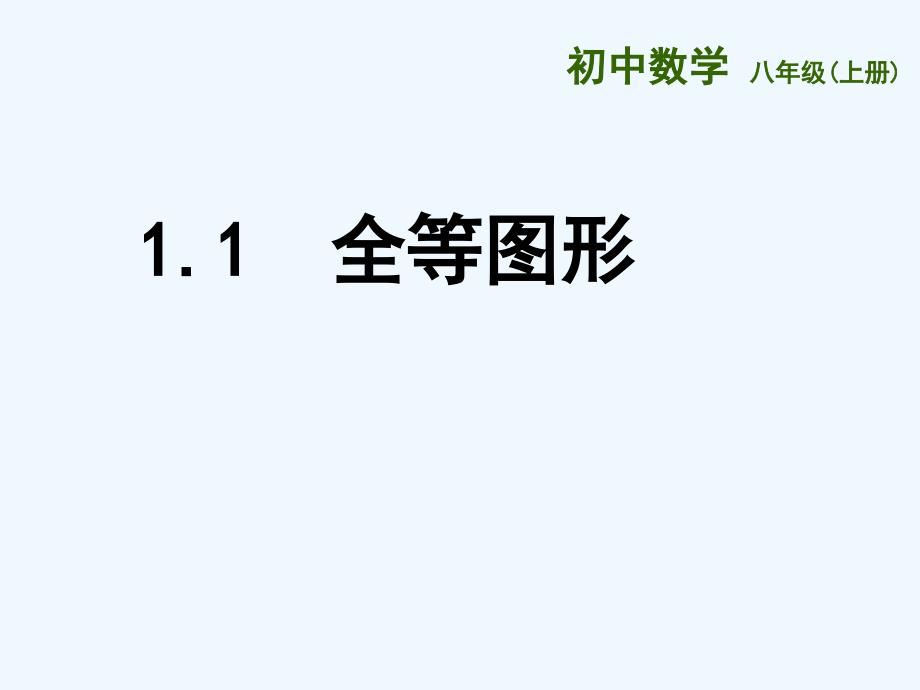 八年级数学上册 1.1 全等图形2 （新版）苏科版_第1页