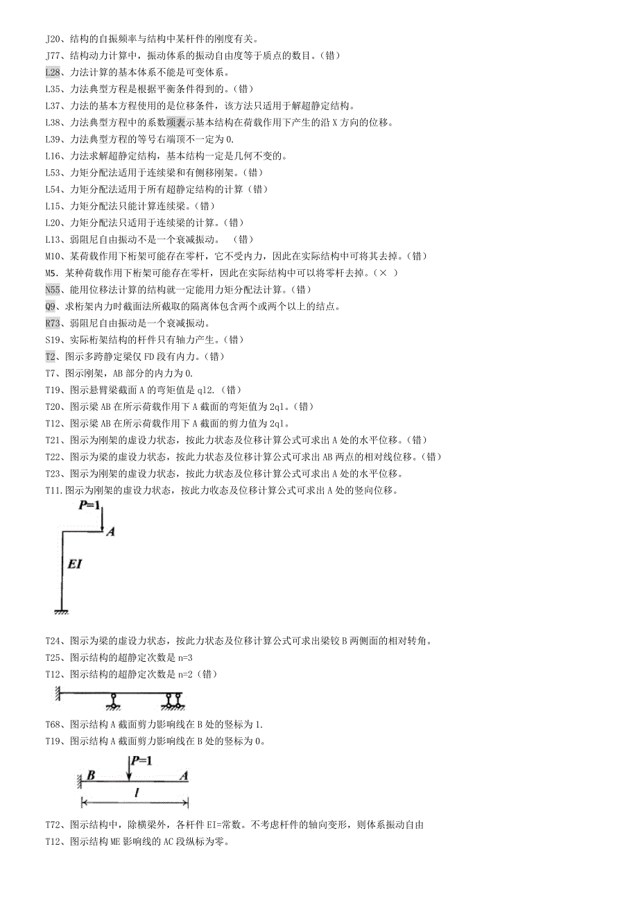 土木工程力学复习指导及试卷(已按字母顺序整理)综述_第4页