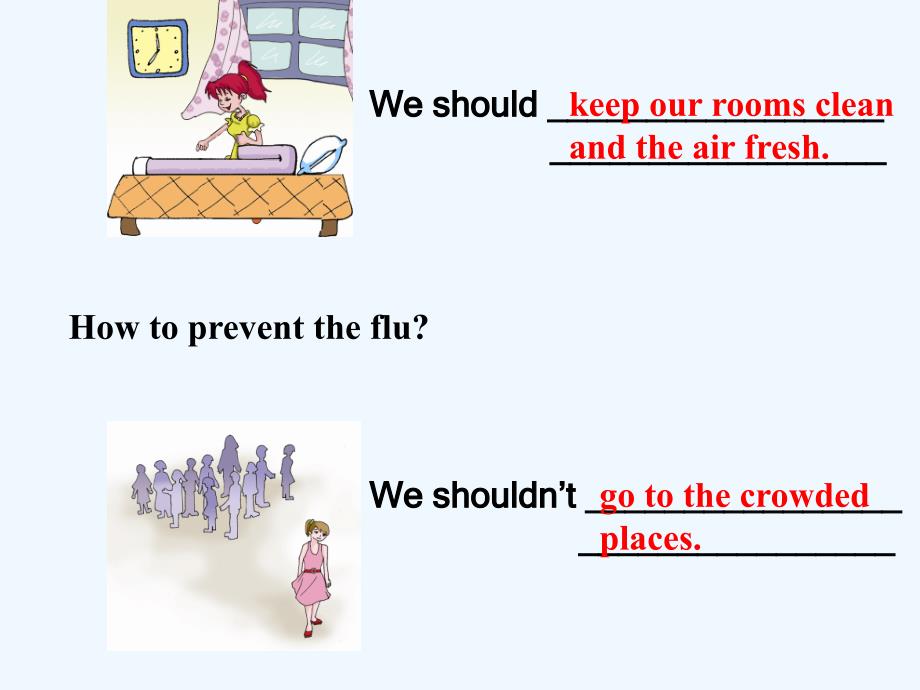 八年级英语上册 unit 2 keeping healthy topic 3 must we exercise to prevent the flu section b （新版）仁爱版_第3页