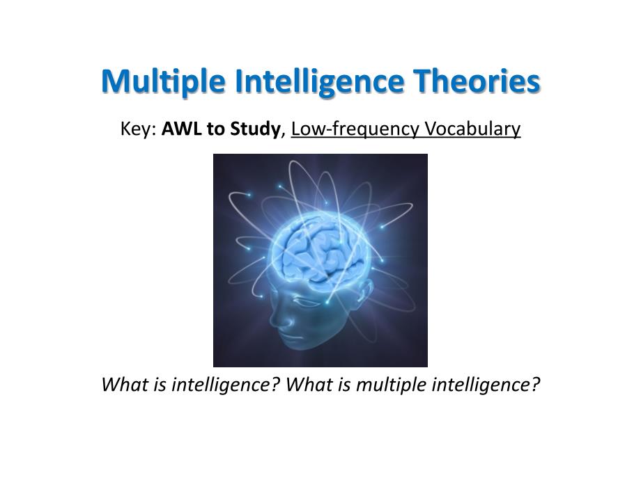 Multiple Intelligence Theories多元智力理论_第1页