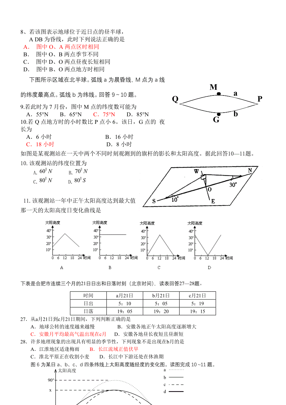 高2012级高三地理9月月考底题讲解_第4页