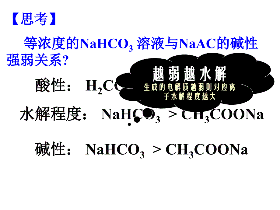 盐类的水解的应用及离子浓度比较._第3页