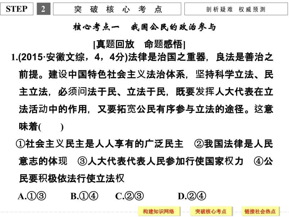 高考政治二轮专题复习课件专题五我国的公民与政府教程_第5页