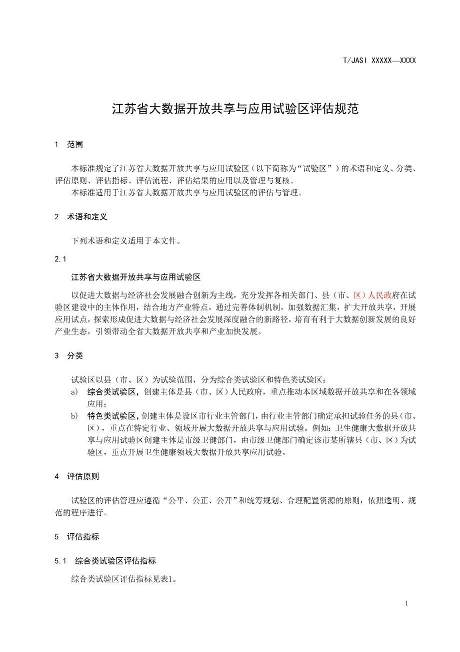 江苏省大数据开放共享与应用试验区评估规范_第5页