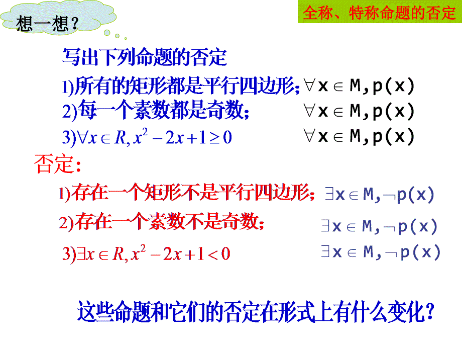 含有一个量词的命题如何否定_第4页