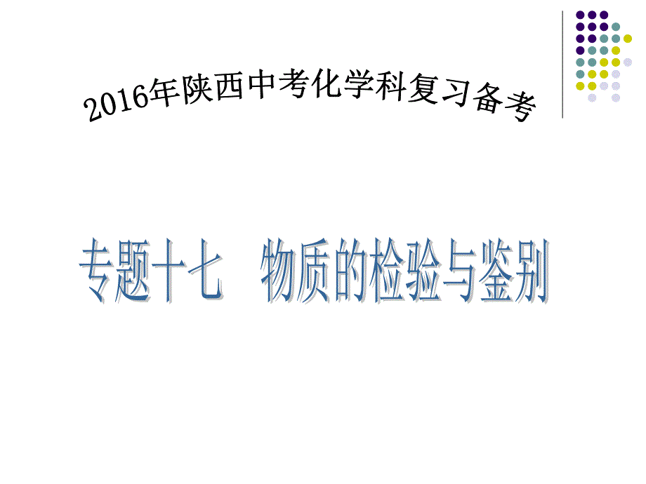 复习专题十七物质的检验与鉴别_第1页