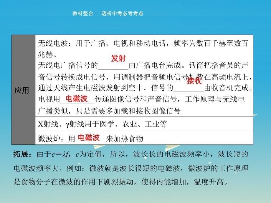 中考物理总复习第二十八章信息的传递课件_第5页