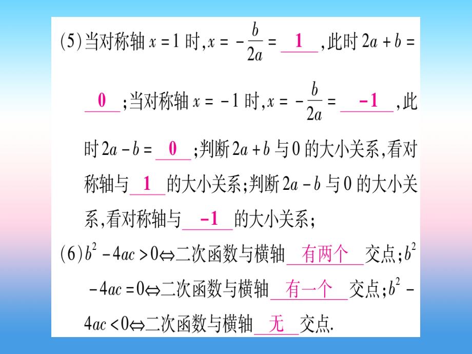 江西九年级数学下册小专题五二次函数的图象与字母系数之间的关系课堂导练课件_第3页