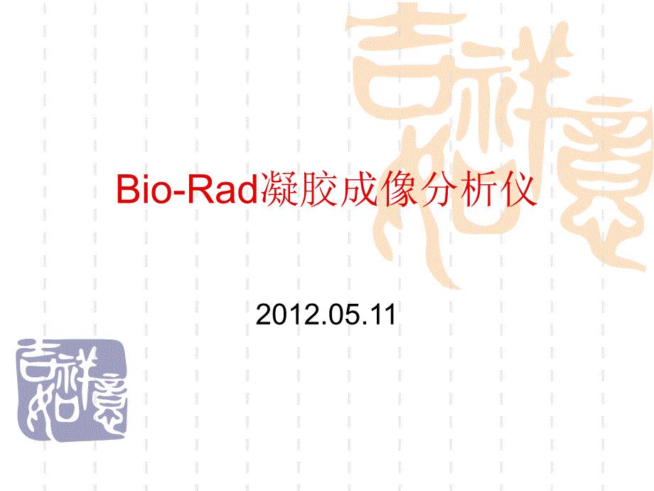 bio-rad凝胶成像分析仪