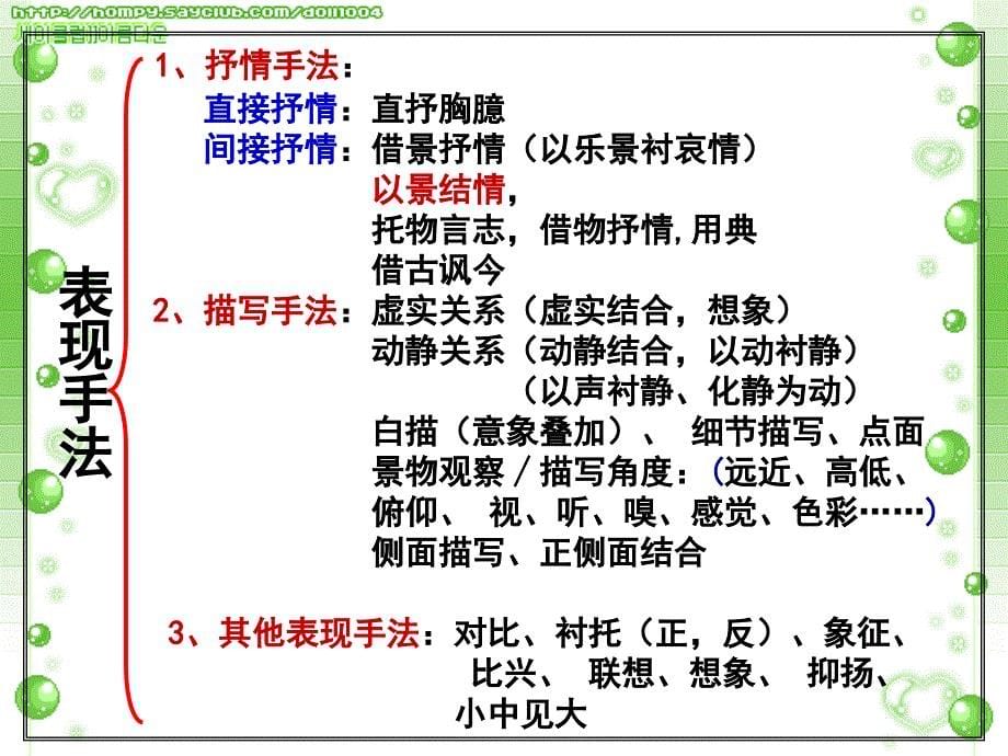 诗歌表现手法结构综述_第5页