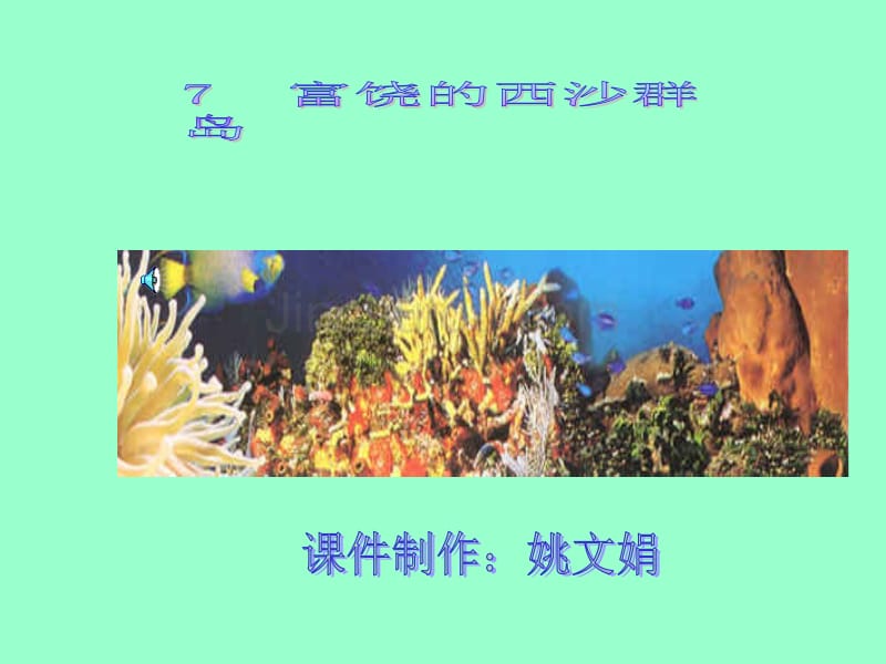 《富饶的西沙群岛》课件七_第1页