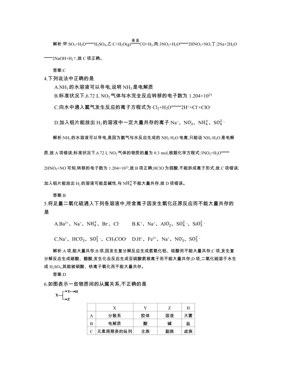 全国100所名校单元测试示范卷·第三单元化学物质及其变化资料_第2页