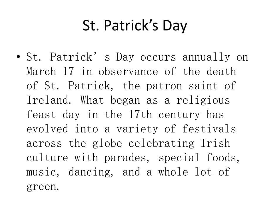圣帕特里克节有关的英语._第5页
