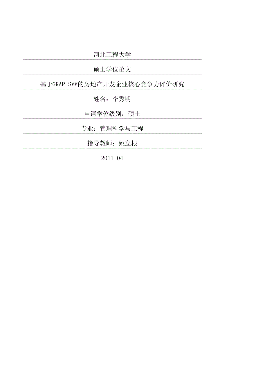 基于grapsvm的房地产开发企业核心竞争力评价研究(1)_第1页