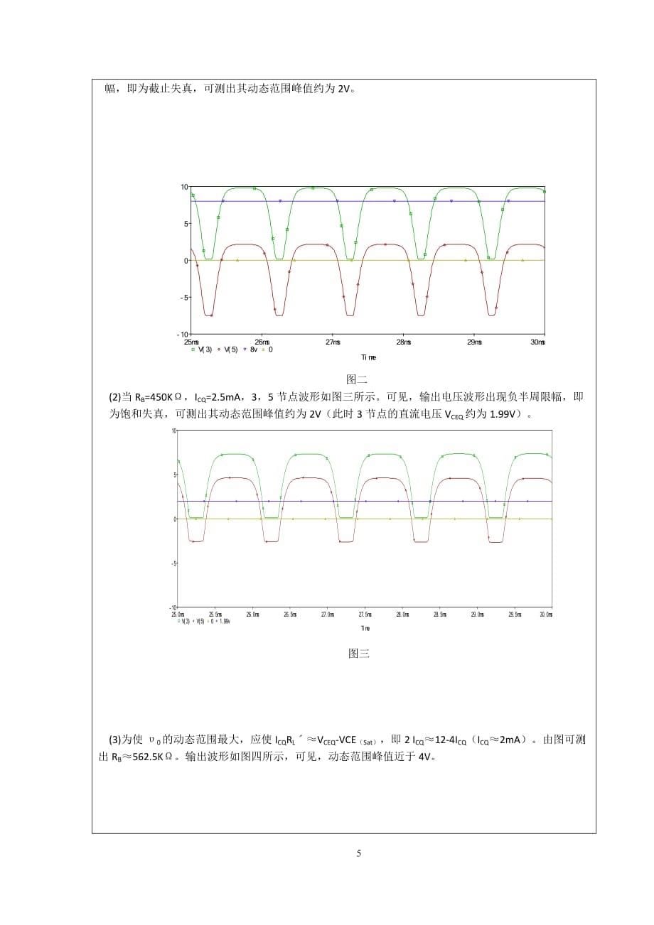 共射放大电路的特性分析与仿真资料_第5页