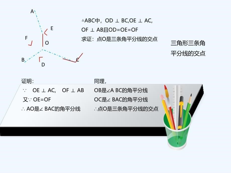 八年级数学上册 12 全等三角形 角平分线性质定理的逆定理 （新版）新人教版_第5页