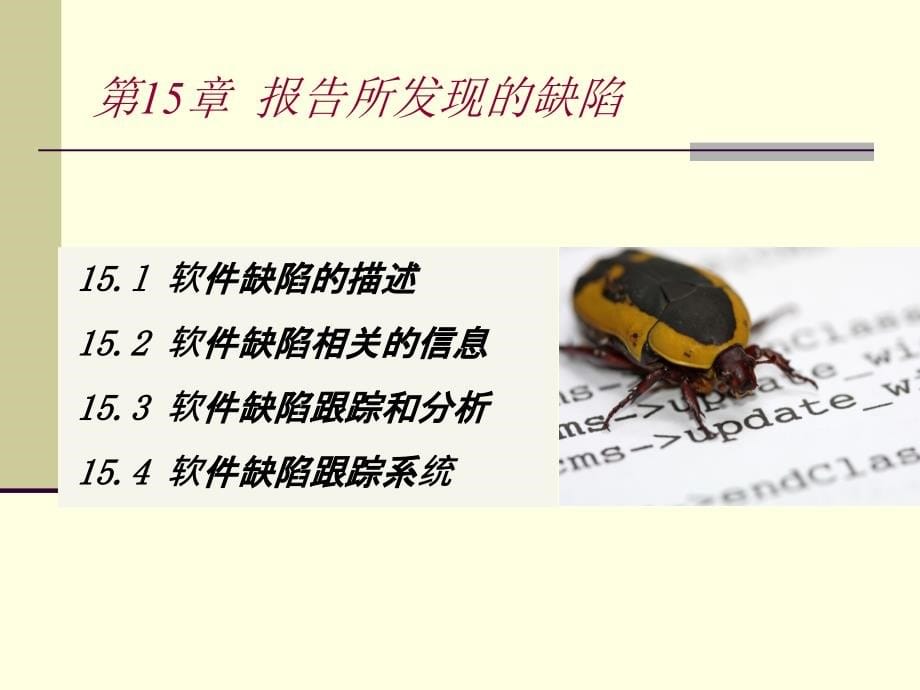 河北工业大学软件测试Ch15-报告所发现的缺陷-2014讲解_第5页