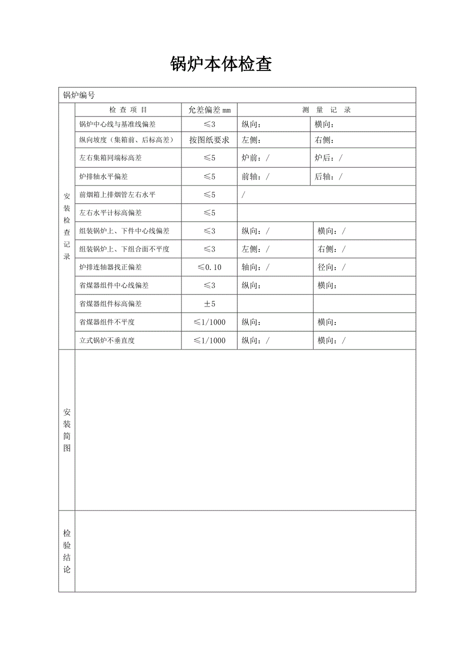 锅炉验收检查表汇编_第4页