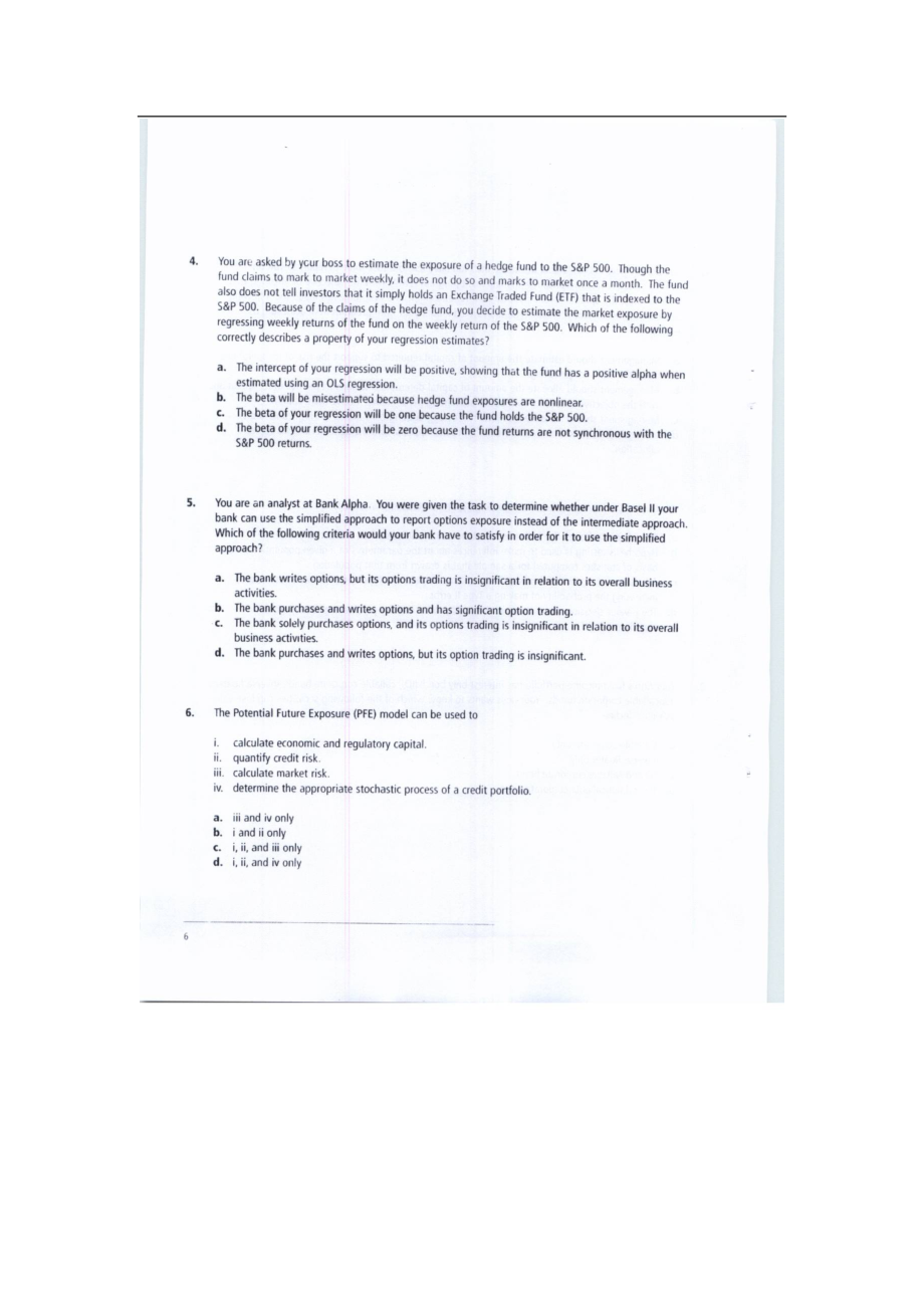 FRM历年真题集 含答案 Exam2_第3页