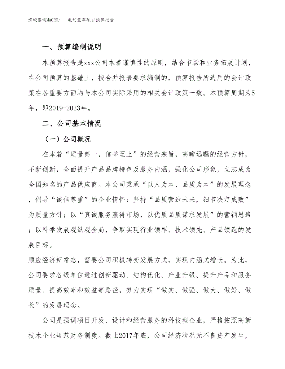 电动童车项目预算报告年度.docx_第2页