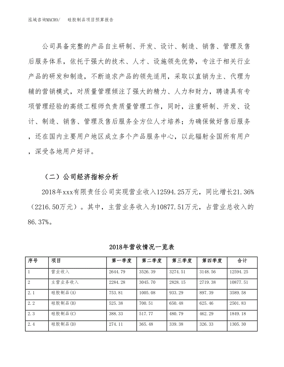 硅胶制品项目预算报告年度.docx_第3页