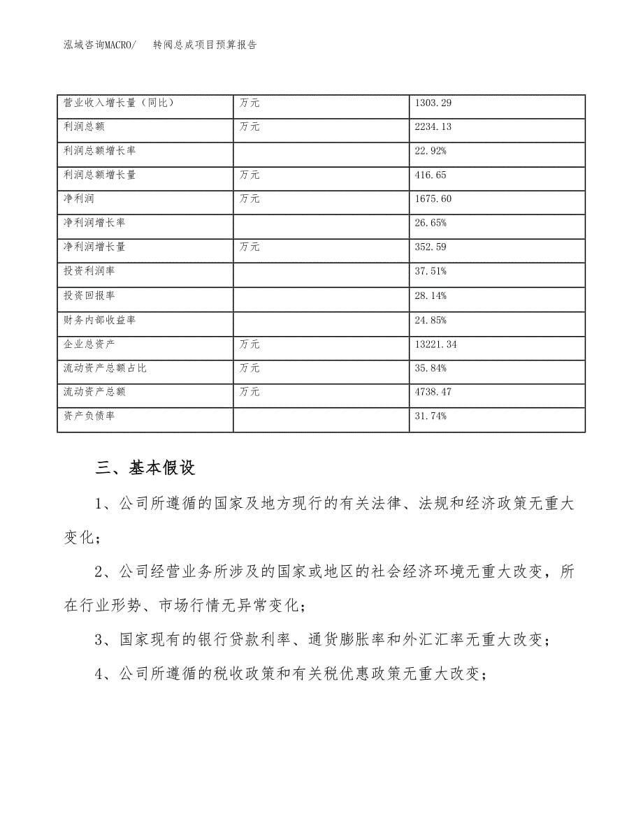 转阀总成项目预算报告年度.docx_第5页