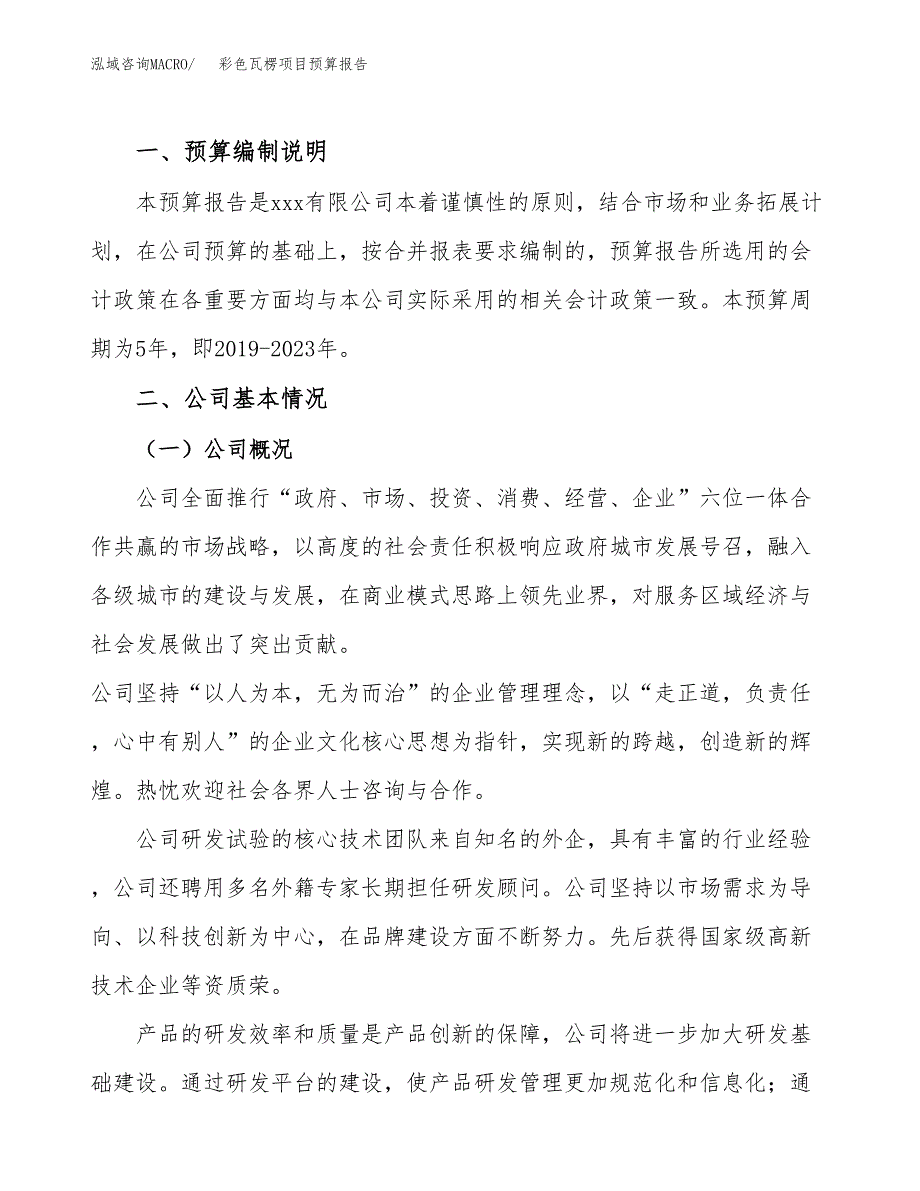 彩色瓦楞项目预算报告年度.docx_第2页