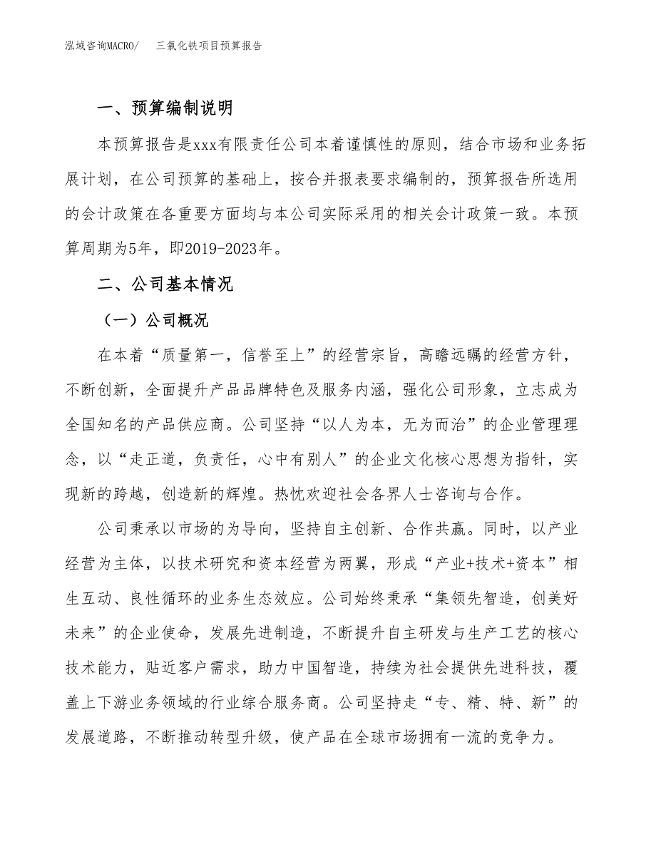 三氯化铁项目预算报告年度.docx_第2页