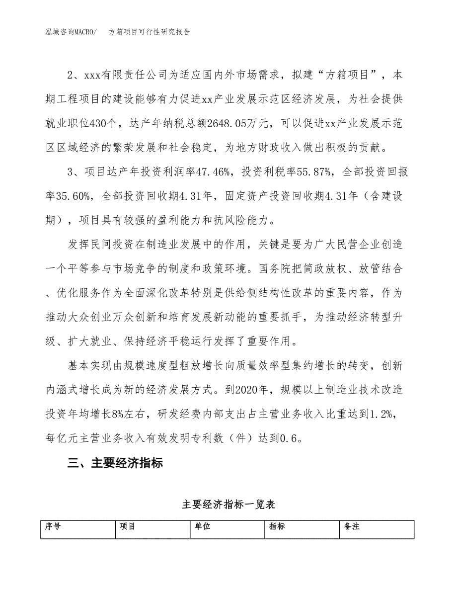 方箱项目可行性研究报告（总投资13000万元）（53亩）_第5页