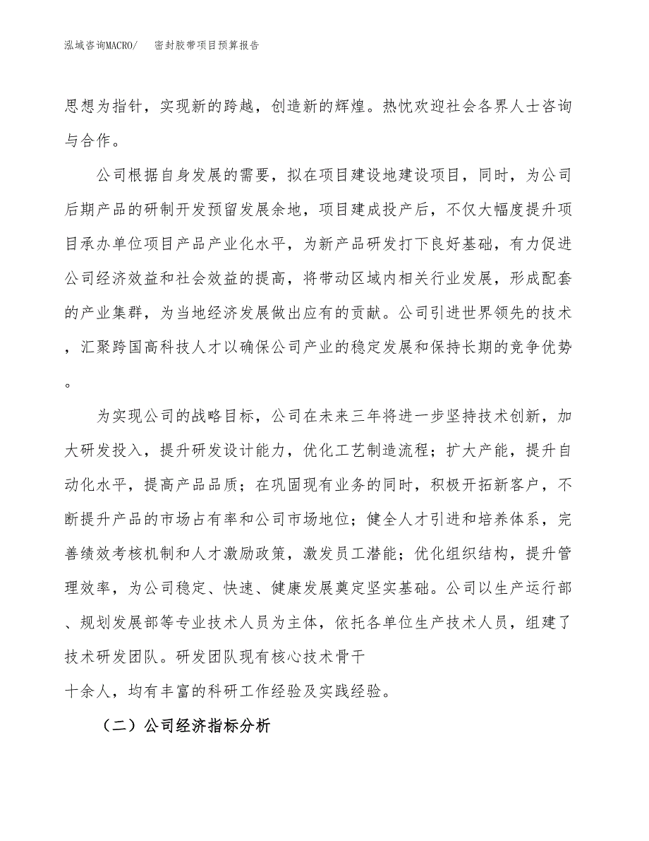 密封胶带项目预算报告年度.docx_第3页