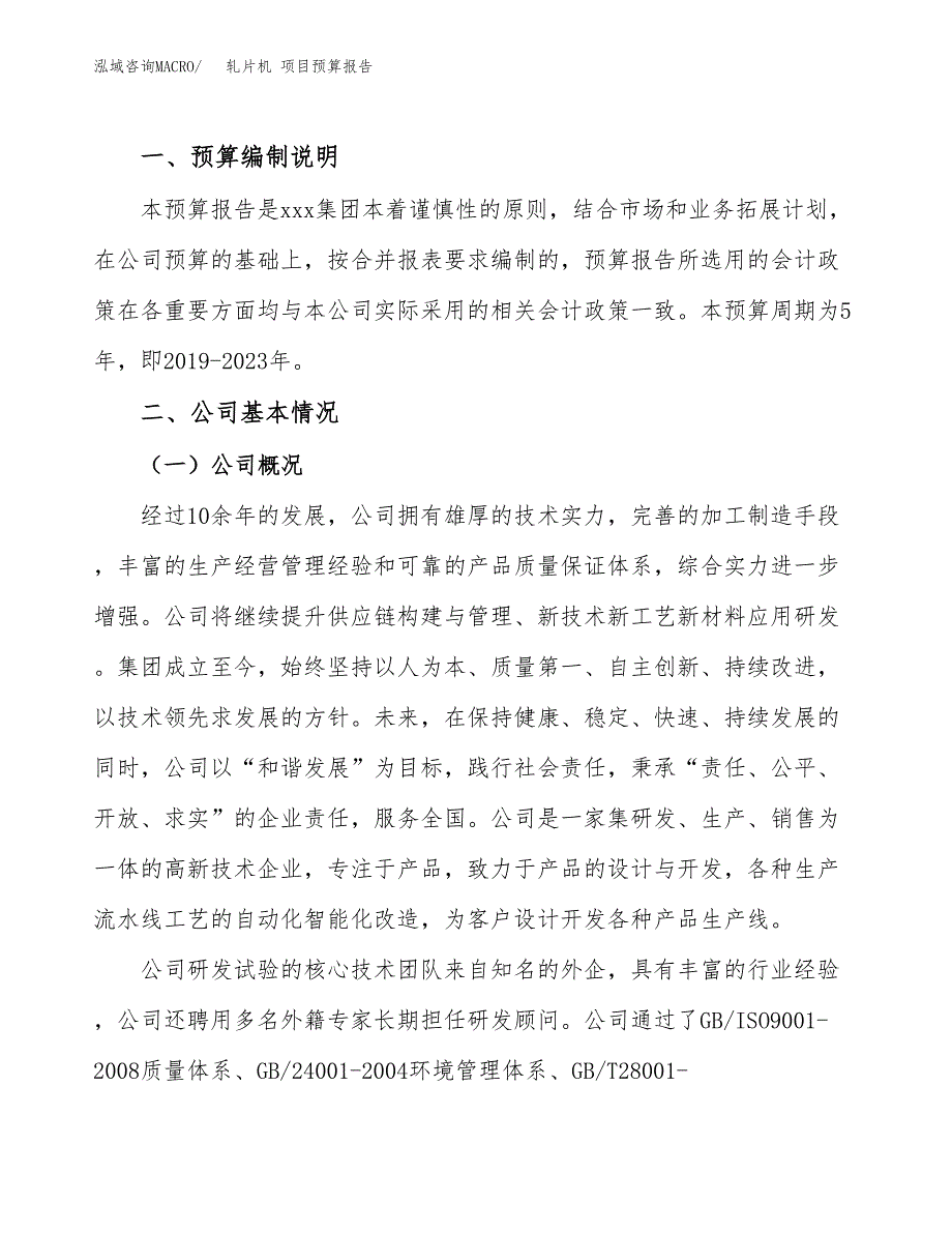 轧片机 项目预算报告年度.docx_第2页