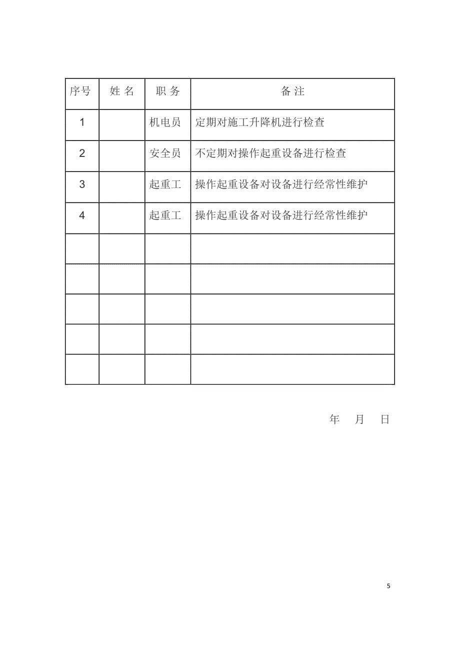 河南省建筑起重机械设备使用登记申请资料(精)_第5页