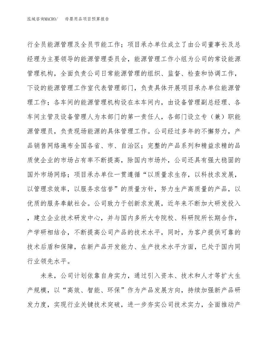 母婴用品项目预算报告年度.docx_第3页